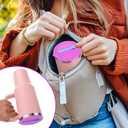 Mity rain 2PCS Silicone Tumbler Flip Straw Lid for Stanley Cup 40OZ, Spill Proof Lid Compatible with Stanley Quencher Flip Straw Lids for Replacement (Purple)