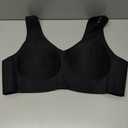 OEAK Womens Wireless Jelly Bras V Mesh Comfortable Bralette Supportive Tshirt Bra No Underwire Seamless Push Up Everyday Bras (Black, XXXL)