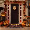 Tinideya 2 Pcs Halloween Door Mat Come in for A Spell Welcome Non Slip Coir Mats Funny Black Orange Buffalo Plaid Floor Layering Doormats Seasonal for Front Porch Entryway Decor(Come in for A Spell) (23.6 x 35.4 Inches)