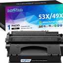 INK E-SALE Compatible Q5949X Q7553X Toner Cartridge Replacement for HP 49X Q5949X 53X Q7553X (Black 1Pack) for use in HP LaserJet P2015dn P2015 P2015d 1320 1320n 3390 3392 M2727nf P2014 P2010 Printer