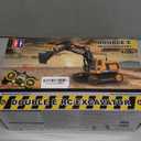 DOUBLE E Remote Control Excavator Toy RC Excavators Rechargeable Battery Digger Hydraulic Construction Toys Vehicles Xmas Gift for Boys Girls Kids 3-14 YearsGray-Blue