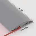 9.8ft Peel and Stick Floor Transition Strip, Carpet to Tile Transition Edging Trim Suitable for Doorways Threshold (Cover Height Within 5mm) (Gray)