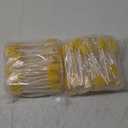 100 Pack Disposable Oral Swabs, Sterile Dental Sponge Swabsticks Unflavored for Mouth & Gum Cleaning - Yellow
