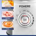 FOHERE Professional Blender Peak 1300W, Countertop Blender with 3 Presets 5 Speeds for Smoothies, Shakes, and Frozen Drinks, 50 Oz Glass Jar 20 Oz Tritan Jug