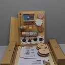 Tiny Land Wooden Baby Walker, Adjustable Speed Baby Push Walker for Boys and Girls, Montessori Activity Center Push Toy for Kids' Development, Ideal Christmas Gift for Toddlers (Morandi)