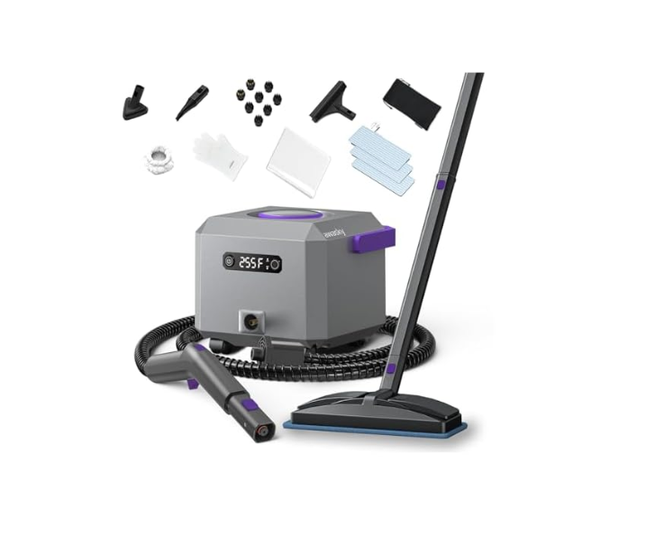 Awasky Steam Cleaner: Fast 50-Sec Heat-Up Refill Anytime-No Cooling-Detachable Hose