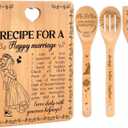 Bridal Shower Bachelorette Gifts for Bride Groom, Wedding Gifts for Couples 2026 - Happy Marriage Cutting Board Set for Newlyeds Newly Engaged Couples Bride to Be Wedding Shower