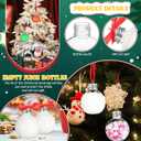DECHOUS 10Pcs Christmas Ornament Drink Balls: Fillable Christmas Booze Balls 5 oz Clear Plastic Shot Glass Ornaments for Xmas Party Holiday Decoration