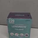 Lensmate 220 Count Lens Wipes for Eyeglasses, Pre-Moistened & Individually Wrapped Eyeglass Wipes, Lens Cleaning Wipes for Eyeglasses, Sunglasses, Goggles and Camera Lens (220Count)
