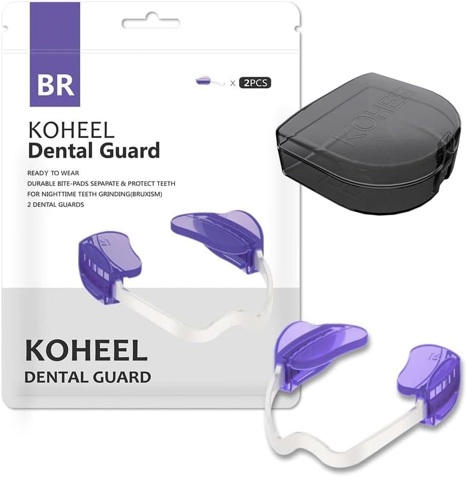 KOHEEL NoBoiling Adjustable Mouth Guard for Teeth Grinding and Clenching, Comfortable Night Guard for Bruxism Relief, TMJ Relief, and Sleep Improvement (2 Count)