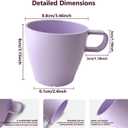 6-Pack 10oz Unbreakable Coffee Mugs, Microwave Safe Premium Drinkware (Up to 320), Lightweight Shatterproof Cups for Keurig, Kids, RV & Camping, BPA-Free (Purple)