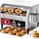 PYY Commercial Conveyor Toaster 450 Slices/Hour - Electric Industrial Belt Toasters Oven Heavy Duty Stainless Steel Tostadora Transportadora for Bun Bagel Bread Waffle Restaurant Buffet