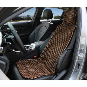 Natural Wood Beaded Seat Cover Massaging Cooling Cushion for Car Truck. Keeps The Back from Getting Sweaty While Driving. Makes Driving More Bearable and Less Painful On Long Trips