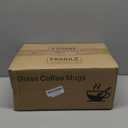 Mfacoy Glass Coffee Mugs Set of 6, Clear Large Coffee Mug 15 Oz With Handles for Hot Beverages, Clear Mugs for Tea, Cappuccino, Latte, Espresso Coffee, Juice, Glass Coffee Cups