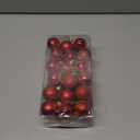 36Pcs Hanging Baubles Shatterproof Christmas Tree Balls Decorative 4cm Hanging Baubles Set for Christmas Decoration (Red)