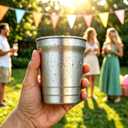100 Pcs Aluminum Cups Bulk-16 oz Metal Party Cups, Reusable & Disposable Drinking Cups for Cold Drinks, Beer, Coffee, Ideal for Outdoor Events, Family Gatherings, Festivals & Parties (Silver, 16 OZ)