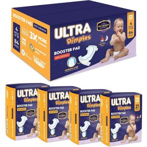 Inspire Ultra Dimples Diaper Booster Pads | Our Most Absorbent Diaper Inserts Ever | Diaper Pads Inserts Overnight or Daytime | Diaper Liners Turn Any Diaper into Super Overnight Diapers for Babies, Count 84