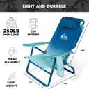 Quiksilver 2-Pack Beach Chair Bundle – Lightweight Folding Chairs with Adjustable Recline, Cup Holders, and Carry Bags – Portable and Durable Chairs for Beach, Camping, or Outdoor Events