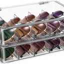Sorbus Sunglasses Organizer - Plastic Stackable Eyeglass Case Storage Organizer for Multiple Glasses - Reading Glasses