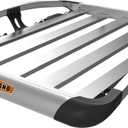 Rockland Anti-Rust Aluminum Roof Basket 200 lbs. Capacity, 49" x 38" x 5", Lightweight and Durable, Universal Rooftop Cargo Carrier