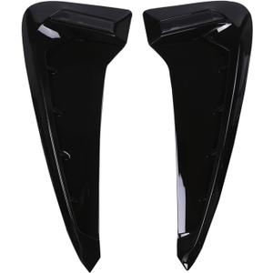 ABS Xdrive Shark Gills Side Fender Vent Decoration Trim For BMW X5 F15 X5M F85 14-17 (Black+white)