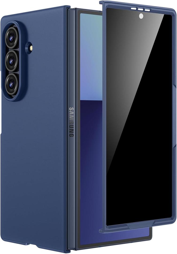 Maxdara for Galaxy Z Fold 7 Case with Privacy Screen Protector, Blue