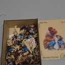 MEATRN Wooden Puzzles for Adults - Little Girl Kissing Puppy, 509 Pcs, 16.8x17 in, Cute Animal Wood Jigsaw Puzzle, Heartwarming Parent-Child Game, Birthday Gift for Kids Home Décor