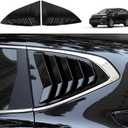 Blazeray for CRV 2017-2022 Racing Style Rear Side Window Louvers Air Vent Scoop Shades Panel Cover Auto Exterior Decoration Trim Accessories for Honda CRV 2017 2018 2019 2020 2021 2022(Bright Black)