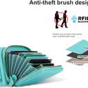 Asuwish Phone Case for Samsung Galaxy Z Flip 6 5G 2024 Wallet Cover with Credit Card Holder Zipper Slot Crossbody Strap Lanyard RFID Blocking Slim Cell Purse ZFlip6 Z6 G Flip6 6Z Women Men Girls Teal