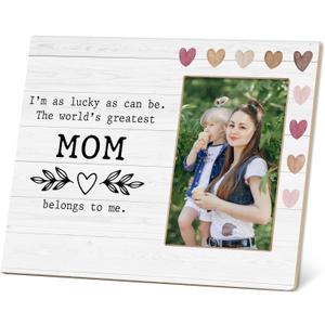 Mom Gifts, Mom Picture Frame, Mothers Day Photo Gifts, 4x6 Inch Bedroom Tabletop Decorations, Mommy & Me Gifts, New Mom New Baby Frame, Best Mom Gifts-D13