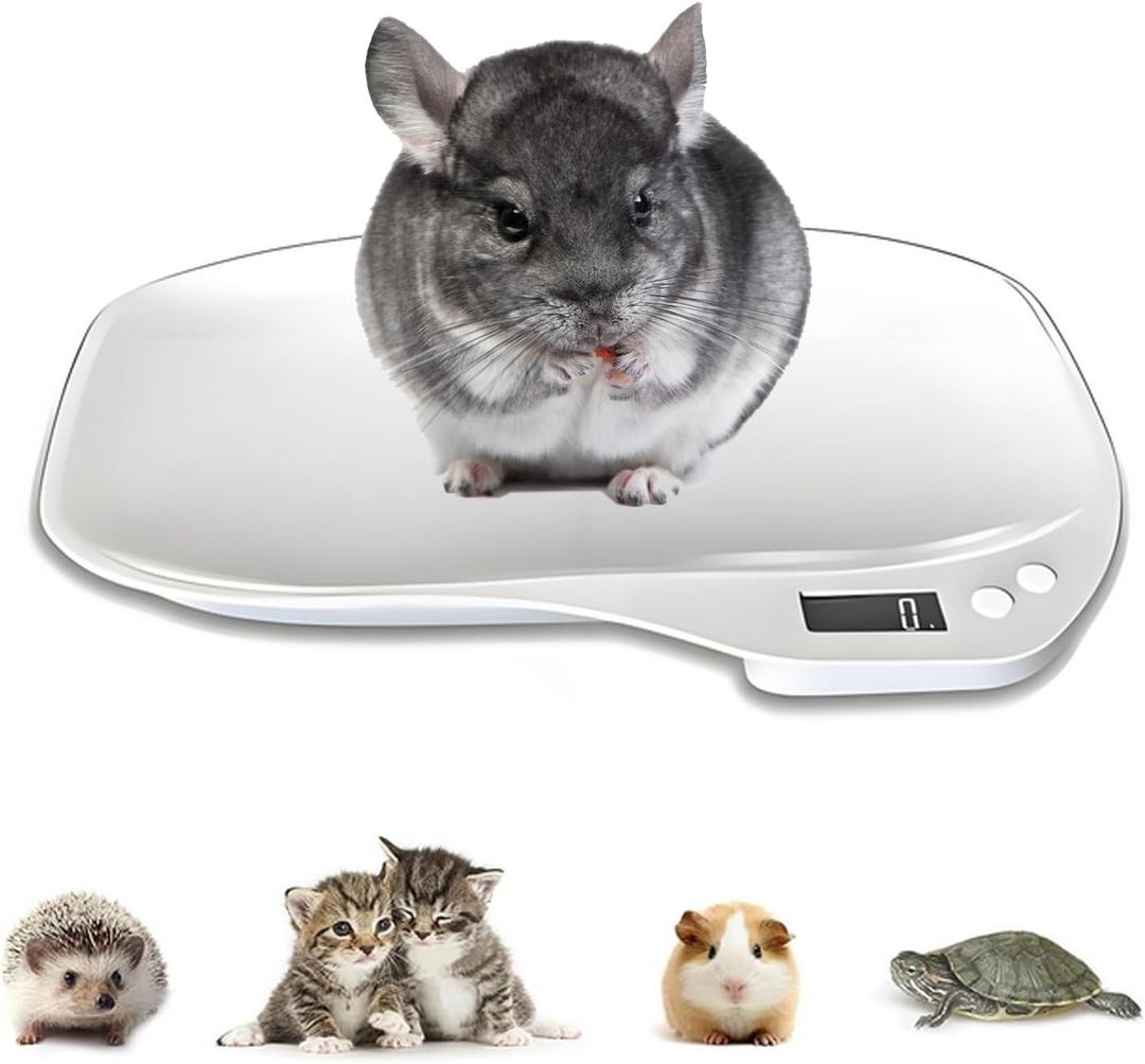 Digital Small Animals Pet Scale, Max 33 lbs Puppy Whelping Scale for Dogs Cats, Mini Electronic Kitchen Food Scales, New Born Puppy and Kitten Scale with Tray for Puppy/Hamster/Little Bird/Rabbit