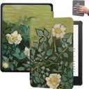 SCSVPN Case for 6.8" Kindle Paperwhite 11th Generation and Kindle Paperwhite Signature Edition (2021 Released, Model NO. M2L3EK/M2L4EK), Slim PU Leather Cover with Hand Strap & Auto Sleep/Wake, Rose