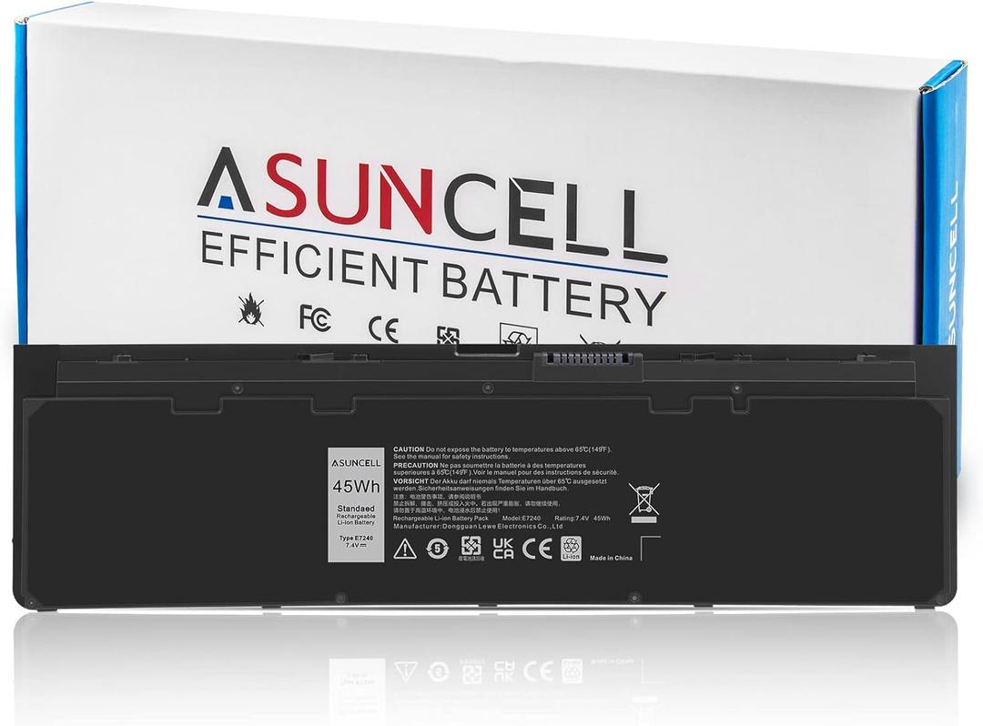 ASUNCELL Laptop Battery Replacement for Dell Latitude 12 7000 Sereis E7240 E7250 Ultrabook, 45Wh 7.4V