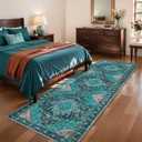 Ciicool Washable Runners for Hallways, 2'6''x8' Long Kitchen Runner Rug, Entryway Indoor Rug, Non Slip Rubber Backing Boho Vintage Floor Decor,Oriental Carpet for Bedside