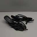 Carcuume Women's Square Toe Strappy Lace Up Heeled Sandals Ankle Buckle Kitten Heel (8.5, Black Pu)