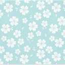 White Cherry Blossom Design Birthday Wrapping Paper Roll, Mini Roll Gift Wrap Perfect for Weddings, Brides, Holidays, Baby Showers, 2 ft