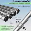 Starlink Gen 3 Pole Mount Kit - Adjustable Design for Easy Installation & Optimal Signal Reception - High Load Capacity, Portable & Perfect for RV Ladder (5-Section with Ladder Mount)