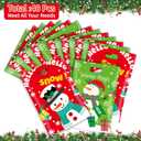 3 x Elanket 40 Pcs Happy Christmas Treat Bags With Handles - Assorted Goodie Bags for Trick-or-Treat, Party Favors - Cute Snowman Designs for Classroom Decorations