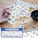 1 PCS American Mahjong Bag - Empty Mahjong Tiles Bag Only with Zippered & Letters, Case Only(Dark Blue,Moh-jong) (Blue)