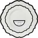 Contemporary White/Black Rim Combo Plates 7.5" & 10.5" Case of 128 (4 packs x 32)
