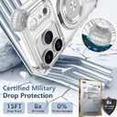 Compatible for iPhone 17 Pro Case 6.3" 2025 [Compatible with Magsafe] [with 360 Rotatable Magnetic Ring Stand] Heavy Duty Military-Grade Clear Cover