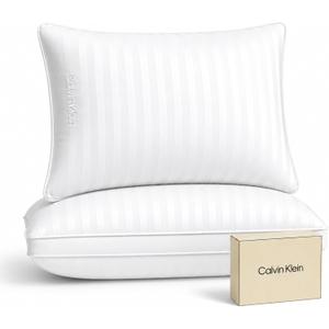 Calvin Klein Hotel Collection Bed Pillows Queen Size Set of 2, Medium Firm