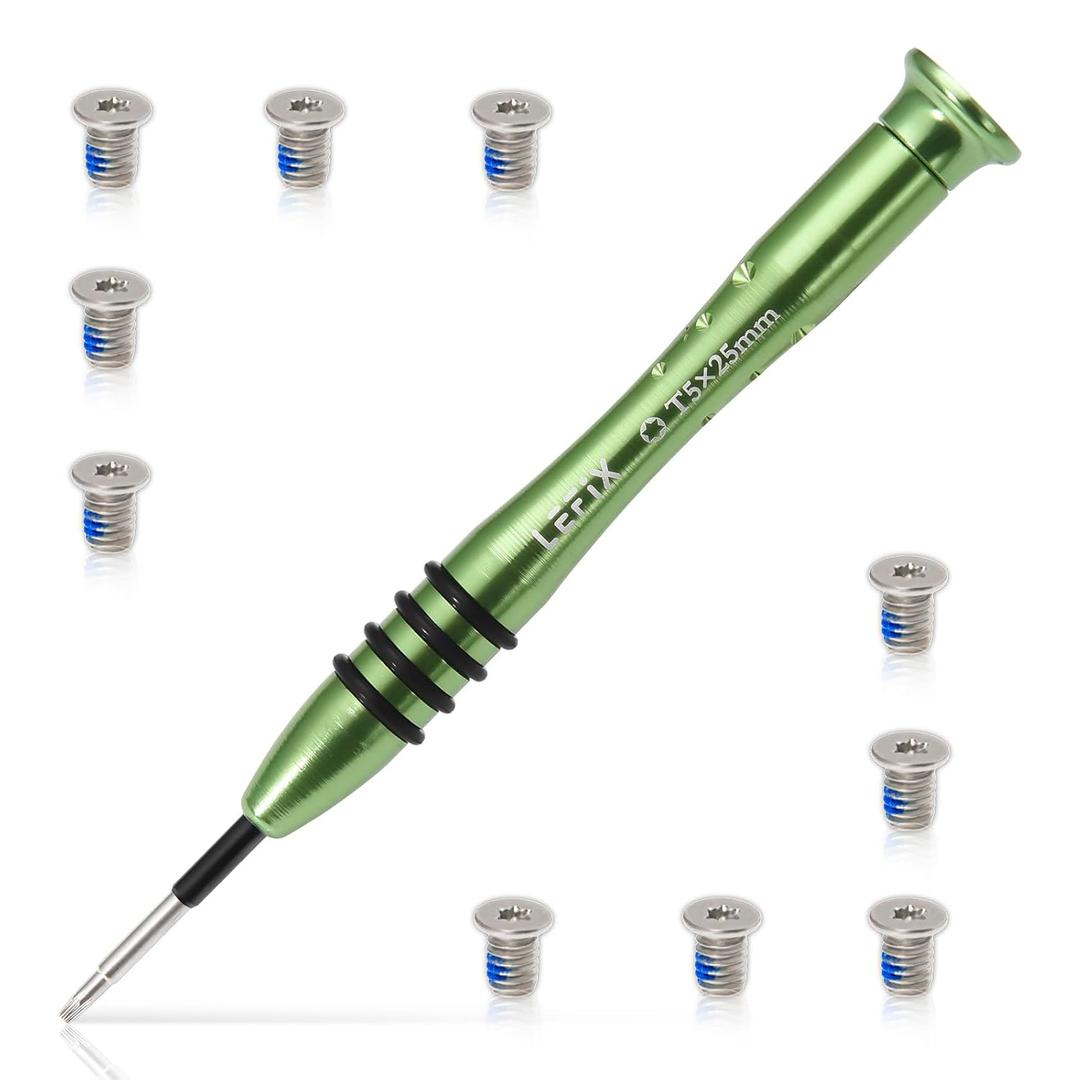 LeFix 10 x M2.5 x 4 Screws T5 Torx Compatible with DELL XPS 17 9700 9710 9720|Precision 5750 5760 5770 Base Underside, Silver, T5 Screwdriver Included
