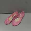 Libuam Jelly Shoes for Girls, Snow Queen Princess Birthday Sandals for Little Girls, Glitter Sandals Pink, Cosplay Flats, Size: 2 Big Kid