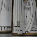 Putros Metal Arch Backdrop Stand White Wedding Backdrop Stand Set of 2 (7.2FT,6FT) Square Arch Frame for Birthday Party Graduation Ceremony Decoration