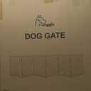Metal Freestanding Dog Gates,Extra Wide 24", 32" Height Foldable Dog Fence for Indoor & Outdoor, Heavy Duty Freestanding Pet Barrier for Stairs, Doorways, Halls, Kitchen,Yard (Black)