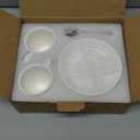 ionEgg Porcelain Espresso Cup with Saucer And Stainless Steel mini Spoons, Espresso shot Cup, 80ml/2.7Oz, Pack of 2, White