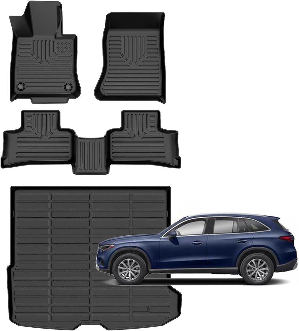 Mercedes Benz GLCGLC 300GLC 350e GLC 43 AMG Floor Mats 2026 2025 2024 2023,Car Mats for Mercedes Benz GLC All Weather Anti-Slip Floor Mats Cargo Liner Accessories