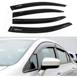 Rain Guards Side Window Visor Vent Outside Mount, 4PCS Fits for Honda Civic 4-Door Sedan 2012 2013 2014 2015