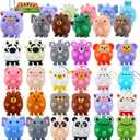 ChildFun 24 PCS Party Favors for Kids, 3D Animal Pop Toys, Goodie Bags Stuffers for Kids, Pinata Stuffers Carnival Prizes, Fidget Toys Bulk, Prize for Classroom, Suction Toys for Toddlers